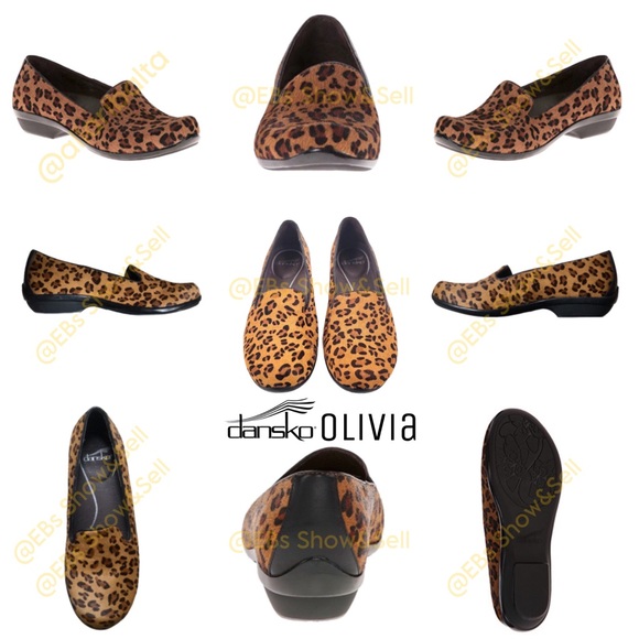 Dansko Olivia Calf Hair Leopard Print Slip On Loafer Flats, Size 37 | 6.5-7 NWT - Picture 12 of 16
